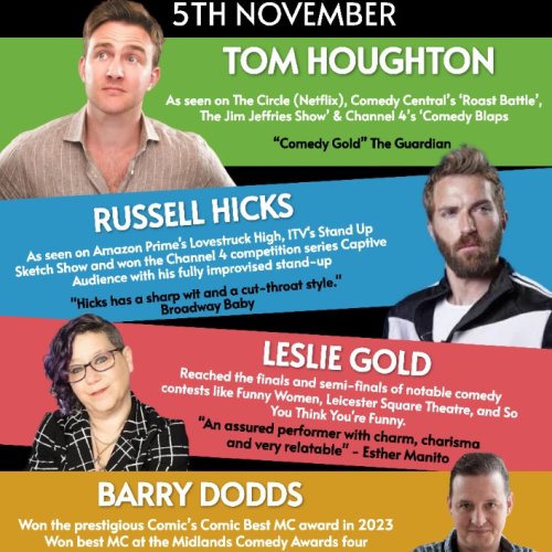 Live Comedy at The Charles Bradlaugh on Thu 5th November 2026 - official Comedy Crate listing artwork