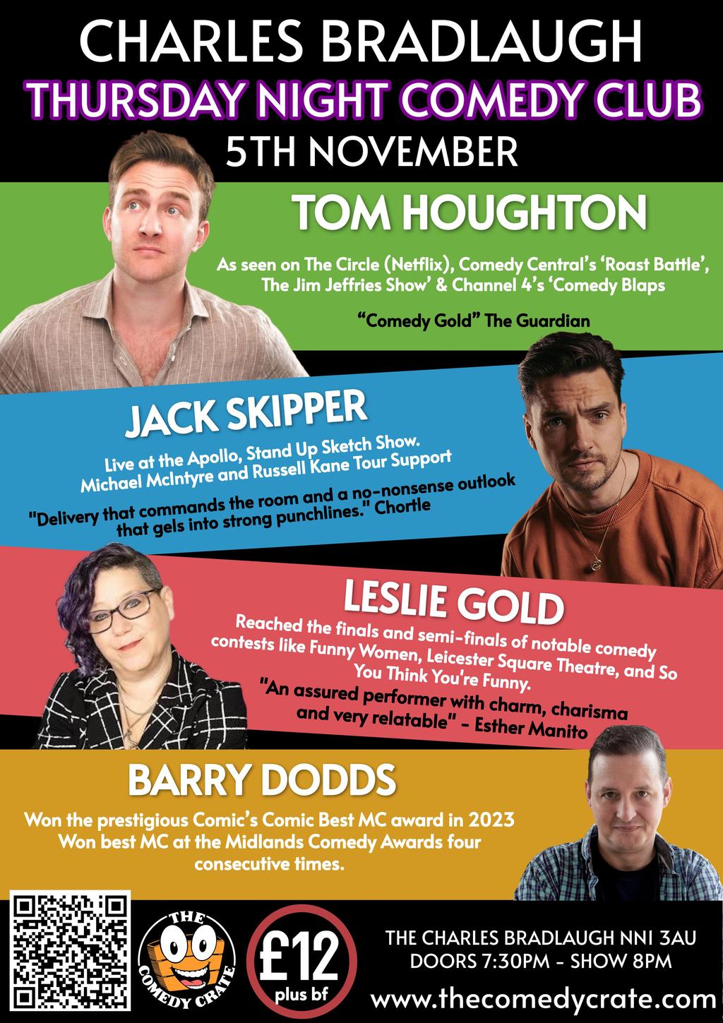 Original Thursday Night Comedy Club poster from the venue's event listing