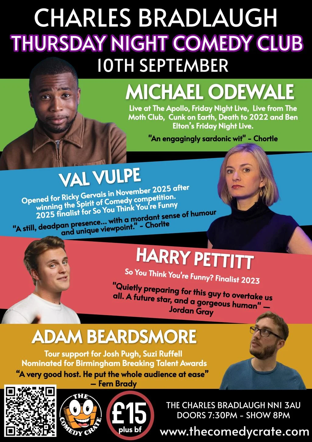 A comedy night at The Charles Bradlaugh