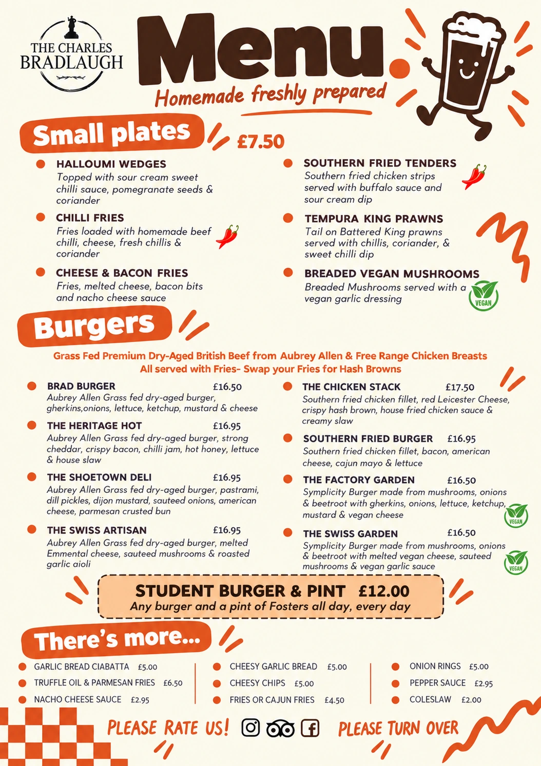 The Charles Bradlaugh everyday menu, page 1