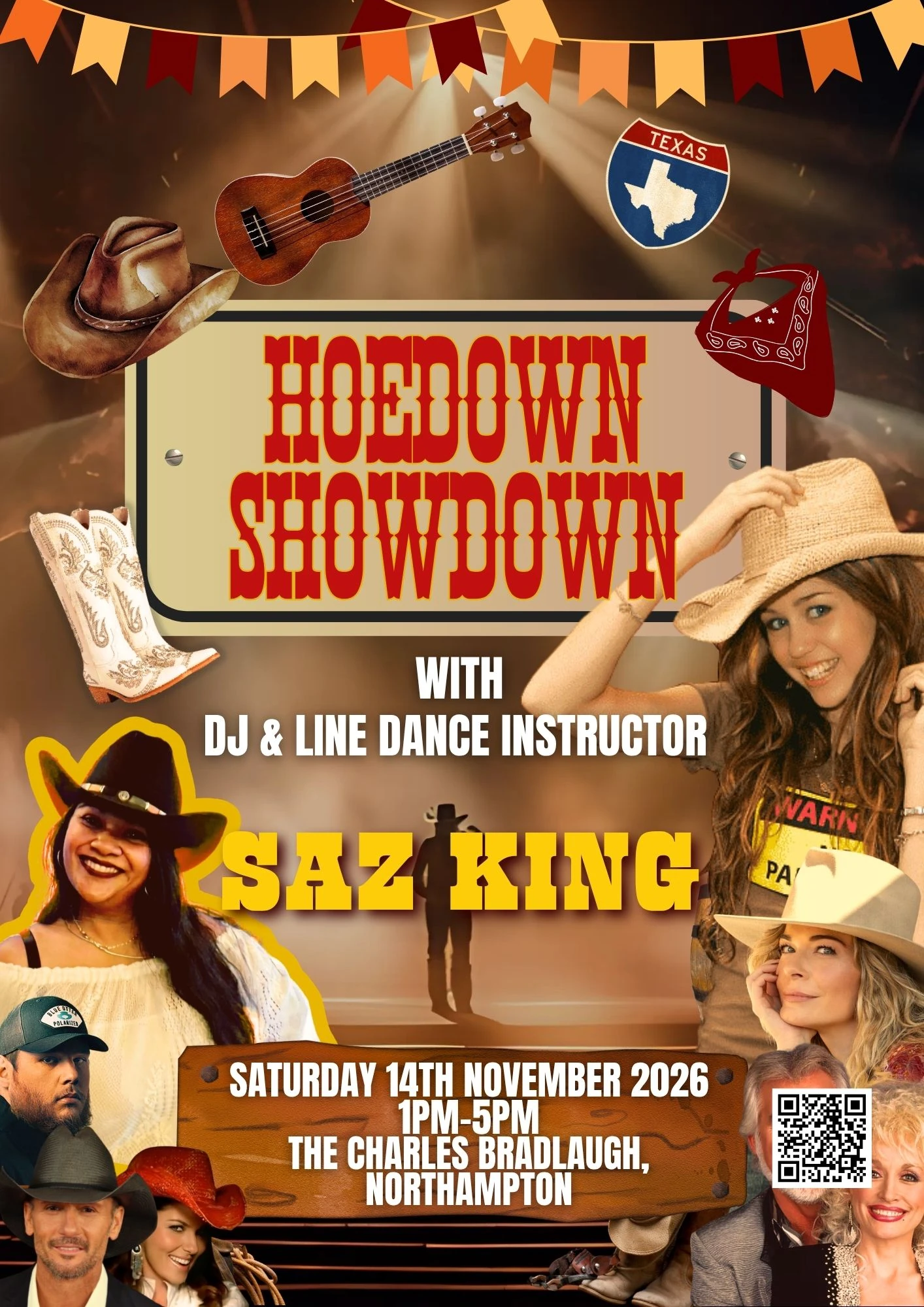 Official Hoedown Showdown square poster, 14th November 2026